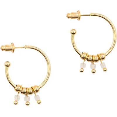 Ohrringe aus Mondstein für Frauen Sloya Karia Blanc 2,6x2,1 cm Femme Ohrringe aus Mondstein für Frauen Sloya Karia Blanc 2,6x2,1 cm Femme