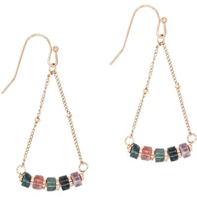 Ohrringe aus Aquamarin-Agate für Frauen Sloya Piana Vert 4,7x2,2 cm Femme Ohrringe aus Aquamarin-Agate für Frauen Sloya Piana Vert 4,7x2,2 cm Femme