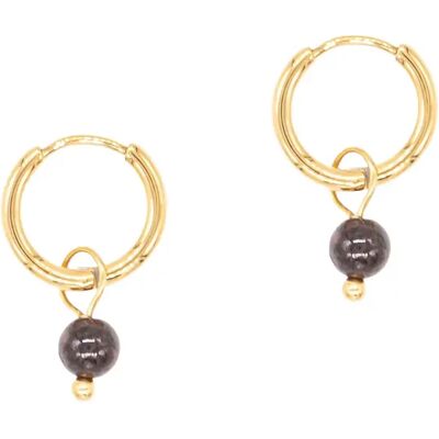 Frauen Creolen Ohrringe mit Steinen Sloya Serena Rouge 2x1,1 cm Femme Frauen Creolen Ohrringe mit Steinen Sloya Serena Rouge 2x1,1 cm Femme