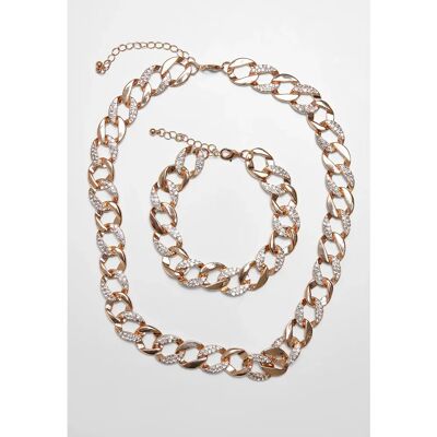 Set aus Halskette und Armband Urban Classics basic diamond Jaune TU Mixte Set aus Halskette und Armband Urban Classics basic diamond Jaune TU Mixte