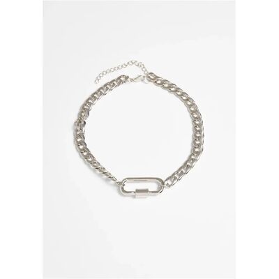 Halsband Urban Classics Fastener Argenté TU Mixte Halsband Urban Classics Fastener Argenté TU Mixte