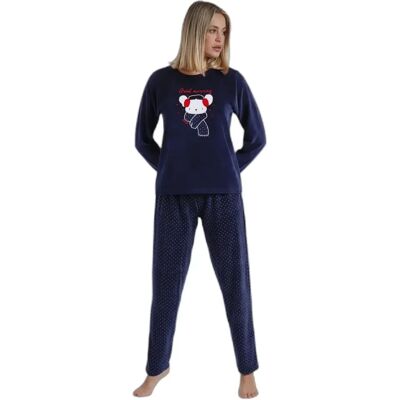 Damen Langarmpyjama Admas Morning Mouse Bleu 2XL Femme Damen Langarmpyjama Admas Morning Mouse Bleu 2XL Femme
