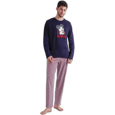 Pyjama mit langen Ärmeln Disney Mickey Zigzag Bleu 2XL Homme Pyjama mit langen Ärmeln Disney Mickey Zigzag Bleu 2XL Homme