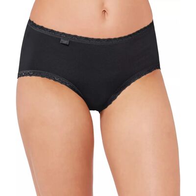Midi-Höschen aus Baumwolle, Damen Sloggi 24/7 Lace (x3) Noir 44 Femme Midi-Höschen aus Baumwolle, Damen Sloggi 24/7 Lace (x3) Noir 44 Femme