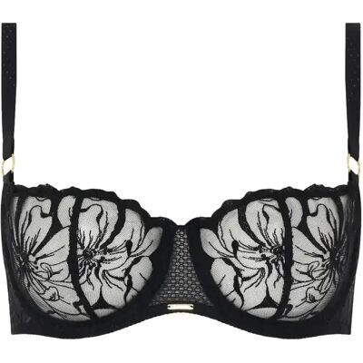 Balkon-BH für Damen Chantelle Fleurs Noir 80D Femme Balkon-BH für Damen Chantelle Fleurs Noir 80D Femme