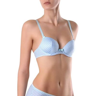 Push-up-BH mit Bügel für Damen Conte Elegant Mosaique RB1037 Bleu 75C Femme Push-up-BH mit Bügel für Damen Conte Elegant Mosaique RB1037 Bleu 75C Femme