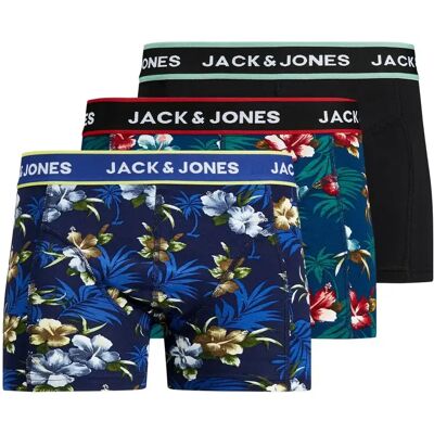 Boxer Jack & Jones Jacflower (x3) Noir S Homme Boxer Jack & Jones Jacflower (x3) Noir S Homme