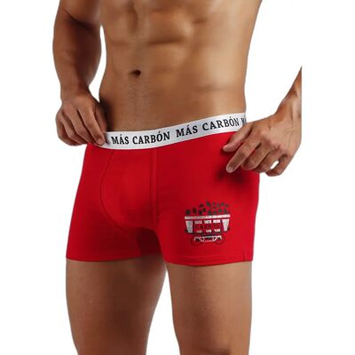Elastische Baumwollboxer Admas Carbón Rouge XL Homme Elastische Baumwollboxer Admas Carbón Rouge XL Homme