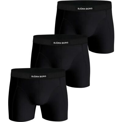 Bjorn Borg Herren Schwarz Baumwoll Boxershorts - 3er Pack Bjorn Borg Herren Schwarz Baumwoll Boxershorts - 3er Pack