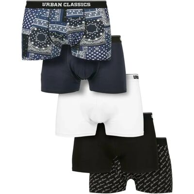 Boxershorts Urban Classics organics (x5) Multicolore 2XL Homme Boxershorts Urban Classics organics (x5) Multicolore 2XL Homme
