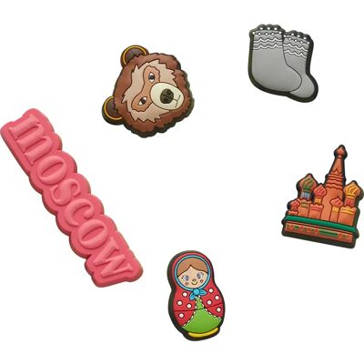 Jibbitz Crocs Moscow Wndrlst Clctn (x5) Multicolore TU Mixte Jibbitz Crocs Moscow Wndrlst Clctn (x5) Multicolore TU Mixte