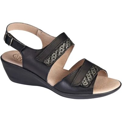 Keil-Sandalen für Damen Adour 2407 Noir 40 Femme Keil-Sandalen für Damen Adour 2407 Noir 40 Femme