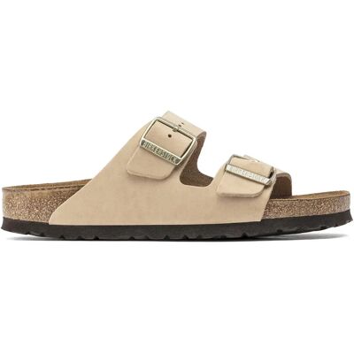 Pantoletten für Damen Birkenstock Arizona Sandcastle Beige 38 Femme Pantoletten für Damen Birkenstock Arizona Sandcastle Beige 38 Femme