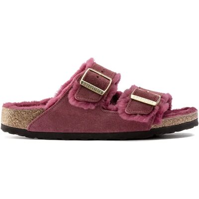 Pantoletten für Damen Birkenstock Arizona Shearling Suede Leather Rouge 36 Femme Pantoletten für Damen Birkenstock Arizona Shearling Suede Leather Rouge 36 Femme