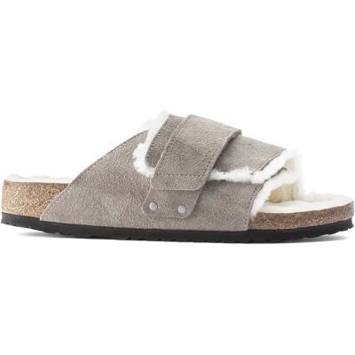 Lammfell-Suede Hausschuhe mit Kunstfell Birkenstock Kyoto Gris 40 Étroit Homme Lammfell-Suede Hausschuhe mit Kunstfell Birkenstock Kyoto Gris 40 Étroit Homme