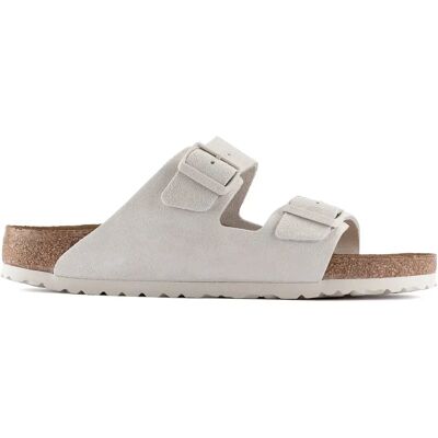 Sandalen aus Wildleder Birkenstock Arizona Blanc 35 Mixte Sandalen aus Wildleder Birkenstock Arizona Blanc 35 Mixte