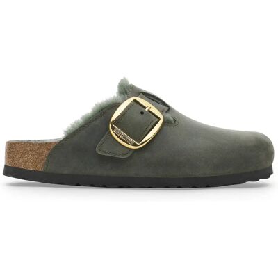 Clogs für Damen Birkenstock Big Buckle Shearling Vert 37 Étroit Femme Clogs für Damen Birkenstock Big Buckle Shearling Vert 37 Étroit Femme