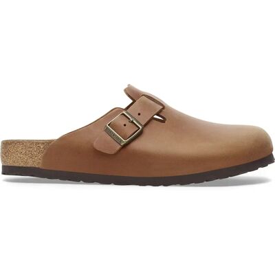 Hölzerne Sabots aus geöltem Leder Birkenstock Boston Marron 41 Étroit Mixte Hölzerne Sabots aus geöltem Leder Birkenstock Boston Marron 41 Étroit Mixte
