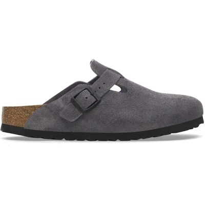 Clogs Birkenstock Boston Suede Leather Gris 46 Mixte Clogs Birkenstock Boston Suede Leather Gris 46 Mixte