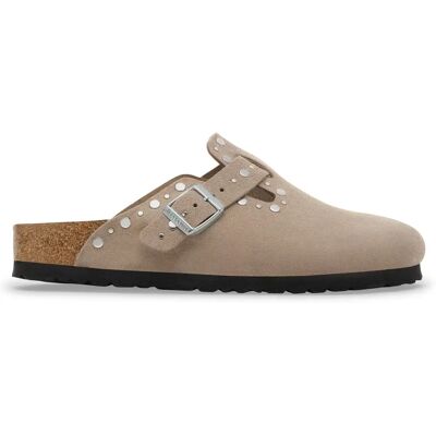 Rivetierte Wildlederclogs für Damen Birkenstock Boston Marron 35 Étroit Femme Rivetierte Wildlederclogs für Damen Birkenstock Boston Marron 35 Étroit Femme