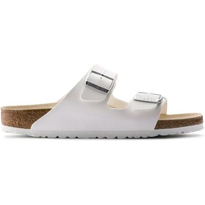 Sandalen Birkenstock Arizona Birko-Flor Blanc 45 Mixte Sandalen Birkenstock Arizona Birko-Flor Blanc 45 Mixte