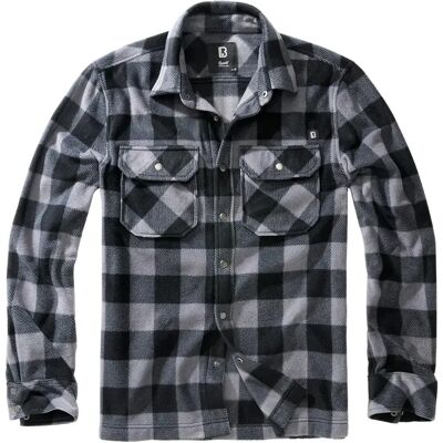 Langärmeliges Fleecehemd Brandit Jeff Noir M Homme Langärmeliges Fleecehemd Brandit Jeff Noir M Homme