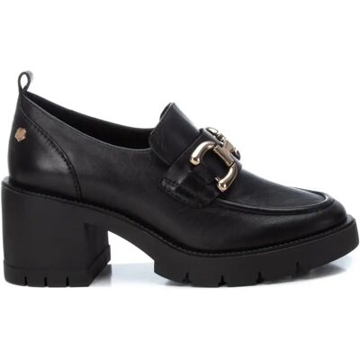Damenledermokassins mit Absatz und dekorativem Metallelement Carmela Noir 41 Femme Damenledermokassins mit Absatz und dekorativem Metallelement Carmela Noir 41 Femme