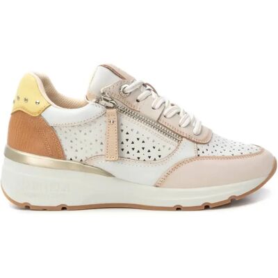 Damen-Sneaker mit seitlichem Reißverschluss und verstellbaren Schnürsenkeln Carmela Blanc 40 Femme Damen-Sneaker mit seitlichem Reißverschluss und verstellbaren Schnürsenkeln Carmela Blanc 40 Femme