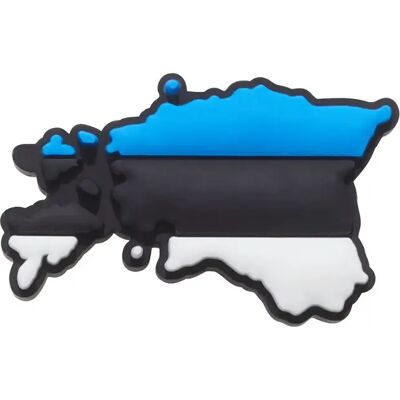 Jibbitz Crocs Estonian Flag Noir TU Mixte Jibbitz Crocs Estonian Flag Noir TU Mixte