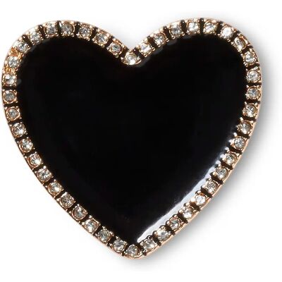 Jibbitz Crocs Heart with Gold line Noir TU Mixte Jibbitz Crocs Heart with Gold line Noir TU Mixte