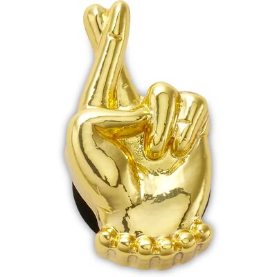 Jibbitz Crocs Gold Fingers Crossed Doré TU Mixte Jibbitz Crocs Gold Fingers Crossed Doré TU Mixte