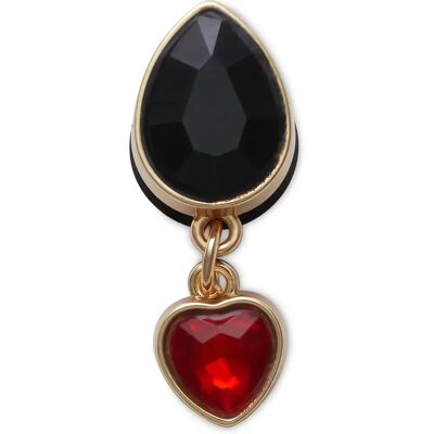 Jibbitz Crocs Dangle Ruby Heart Noir TU Mixte Jibbitz Crocs Dangle Ruby Heart Noir TU Mixte
