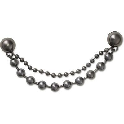 Jibbitz Crocs Double Black Gem Chain Noir TU Mixte Jibbitz Crocs Double Black Gem Chain Noir TU Mixte