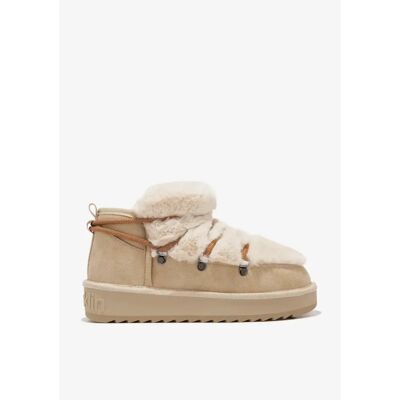 Frau Stiefeletten mit Fell D.Franklin Nordic Low Beige 37 Femme Frau Stiefeletten mit Fell D.Franklin Nordic Low Beige 37 Femme
