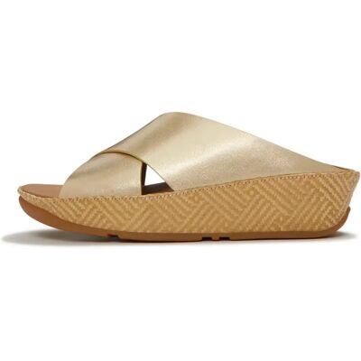 Keil-Sandalen für Damen FitFlop Lulu Lux Doré 36 Femme Keil-Sandalen für Damen FitFlop Lulu Lux Doré 36 Femme