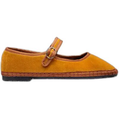 Damen-Ballerinas aus Samt Flabelus Mary Jane Jaune 41 Femme Damen-Ballerinas aus Samt Flabelus Mary Jane Jaune 41 Femme