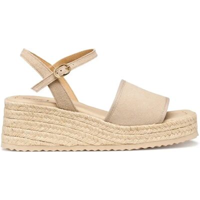 Keil-Sandalen für Damen Geox Alemeria Beige 37 Femme Keil-Sandalen für Damen Geox Alemeria Beige 37 Femme