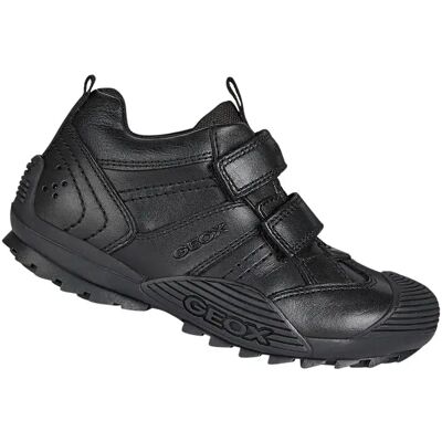 Kinderschuhe Geox Savage Smo.Lea Noir 33 Mixte Kinderschuhe Geox Savage Smo.Lea Noir 33 Mixte