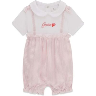 Kurzer Einteiler, Baby, Mädchen Guess Mixed Fabric Blanc 3/6 mois Femme Kurzer Einteiler, Baby, Mädchen Guess Mixed Fabric Blanc 3/6 mois Femme