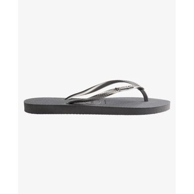 Flip-Flops für Frauen Havaianas Slim Logo Metallic Gris 35/36 Femme Flip-Flops für Frauen Havaianas Slim Logo Metallic Gris 35/36 Femme