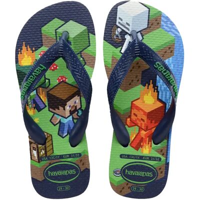 Flip-Flops für Kinder Havaianas Minecraft Bleu 29/30 Mixte Flip-Flops für Kinder Havaianas Minecraft Bleu 29/30 Mixte