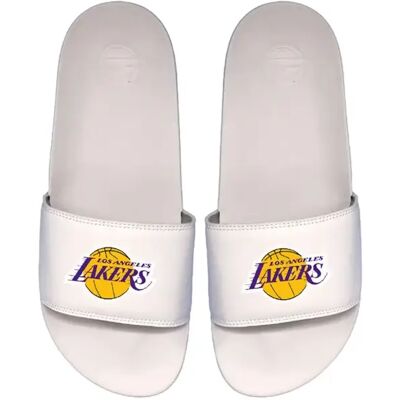 ISlide Los Angeles Lakers Pantoletten Motto Blanc 35/36 Mixte ISlide Los Angeles Lakers Pantoletten Motto Blanc 35/36 Mixte