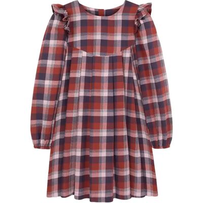Baumwollkleid Mädchen Baby Kids on the Moon Berry Ruffle Rouge 2 ans Femme Baumwollkleid Mädchen Baby Kids on the Moon Berry Ruffle Rouge 2 ans Femme