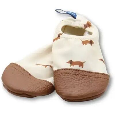 Kinder Hausschuhe Les Pas Petits Teckels Beige 33/35 Mixte Kinder Hausschuhe Les Pas Petits Teckels Beige 33/35 Mixte