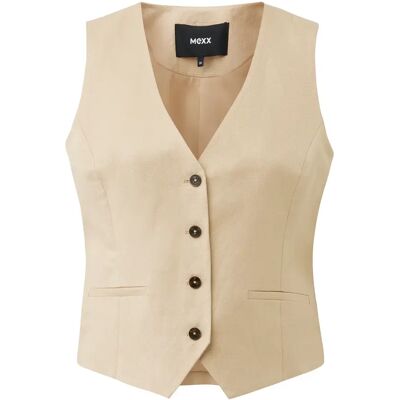 Leinenweste für Damen Mexx Beige 40 Femme Leinenweste für Damen Mexx Beige 40 Femme