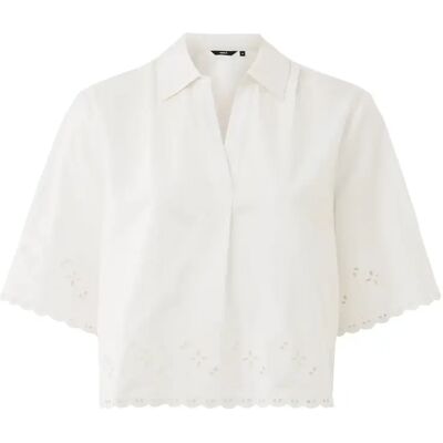 Kurzarmbluse Bestickt Damen Mexx Blanc 44 Femme Kurzarmbluse Bestickt Damen Mexx Blanc 44 Femme