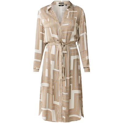 Damen-Hemdkleid mit grafischem Muster Mexx Beige 38 Femme Damen-Hemdkleid mit grafischem Muster Mexx Beige 38 Femme