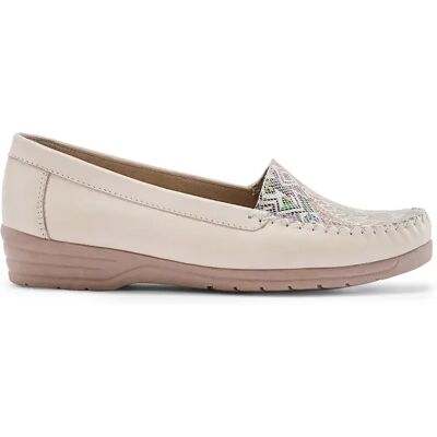 Ethnische Slipper Komfortweite Damen Pédiconfort Beige 41 Femme Ethnische Slipper Komfortweite Damen Pédiconfort Beige 41 Femme