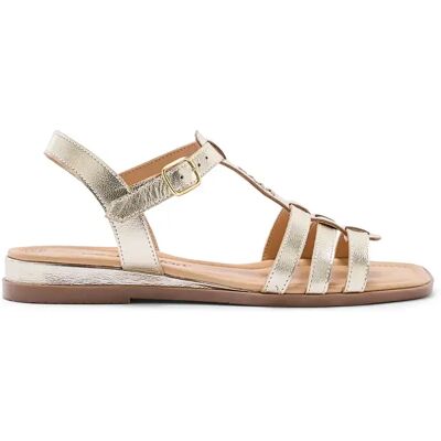 Flache Sandalen mit Aerokiss-Sohle Damen Pédiconfort Doré 40 Femme Flache Sandalen mit Aerokiss-Sohle Damen Pédiconfort Doré 40 Femme