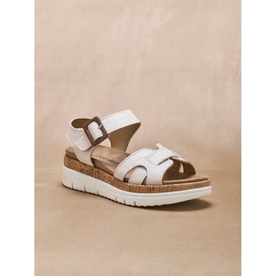 Damen Sandalen mit Klettverschluss und herausnehmbarer Sohle Pédiconfort Blanc 39 Femme Damen Sandalen mit Klettverschluss und herausnehmbarer Sohle Pédiconfort Blanc 39 Femme